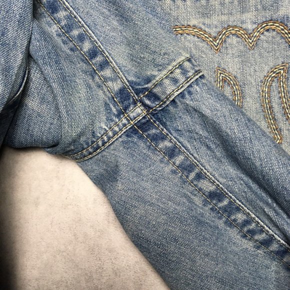 COPY - MEK Mens Chicago Boot Cut Blue Jeans size 40x34 Button Fly Cotton Denim … - Picture 13 of 15